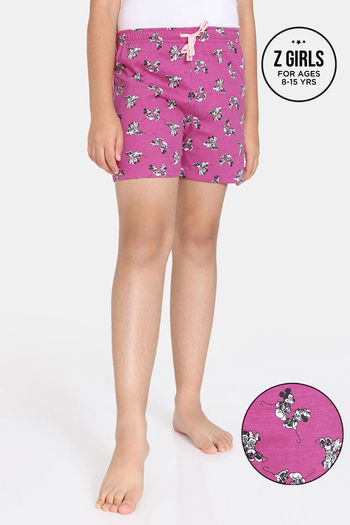Buy Rosaline Girls Disney Knit Cotton Shorts - Rose Violet